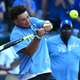 Patrick Mahomes takes a swing in a celebrity softball game at Kauffman Stadium last season.